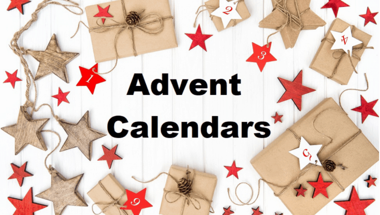 Gifts Best Advent calendar Christmas decoration stars Flat lay