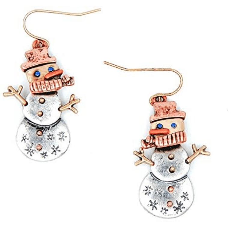 Quirky-Metal-Snowman-Earrings