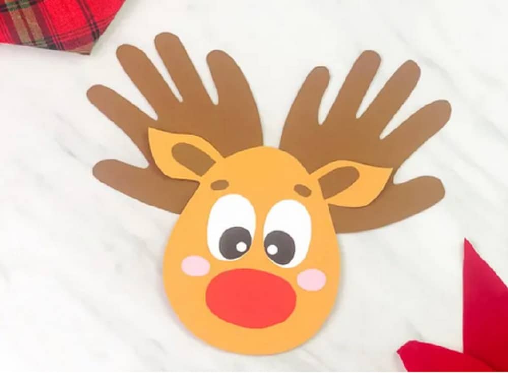 Handprint Reindeer Craft For Kids