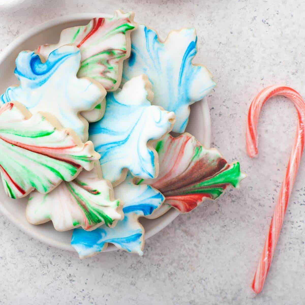 Marbled sugar cookies