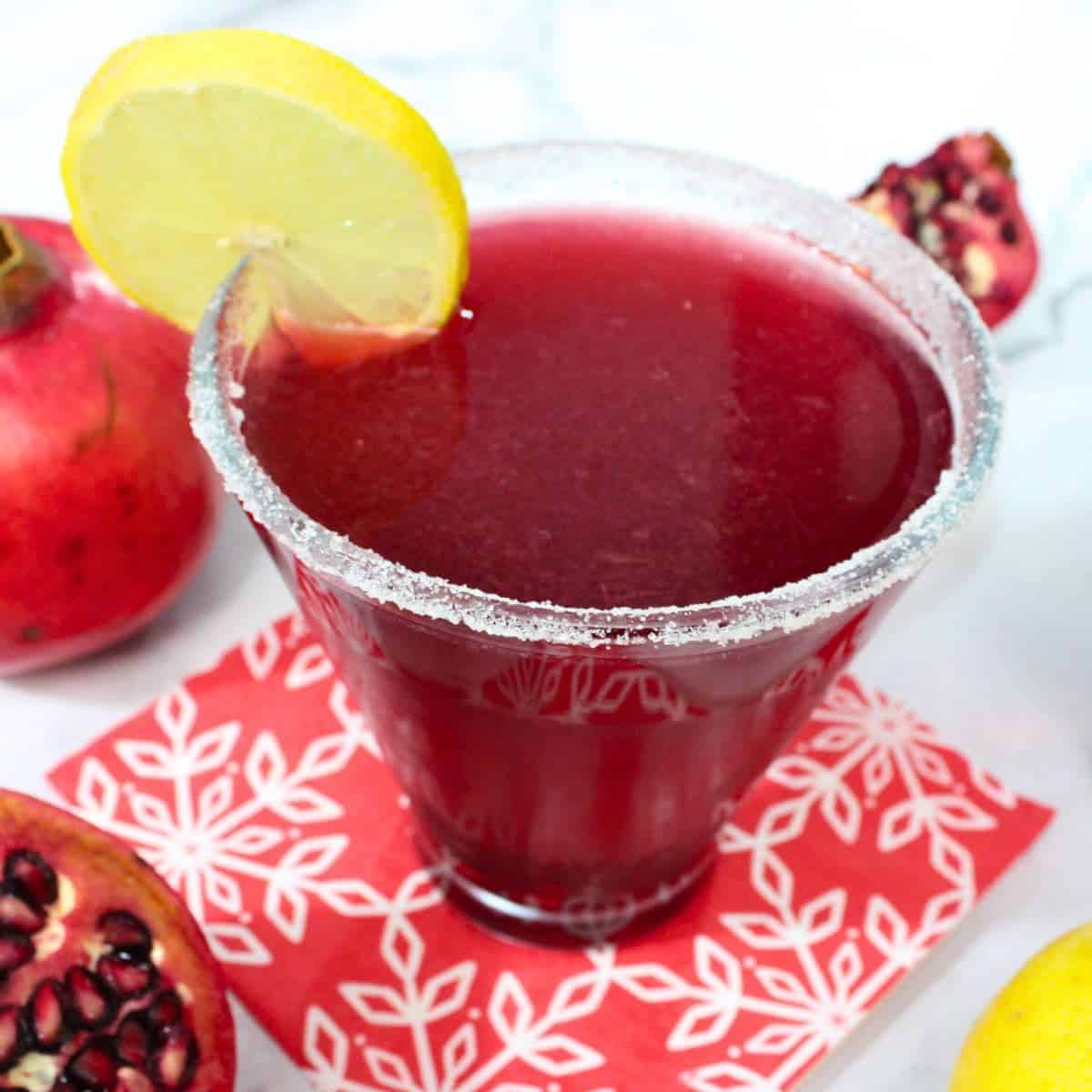 Pomegranate Lemon Drop Martini