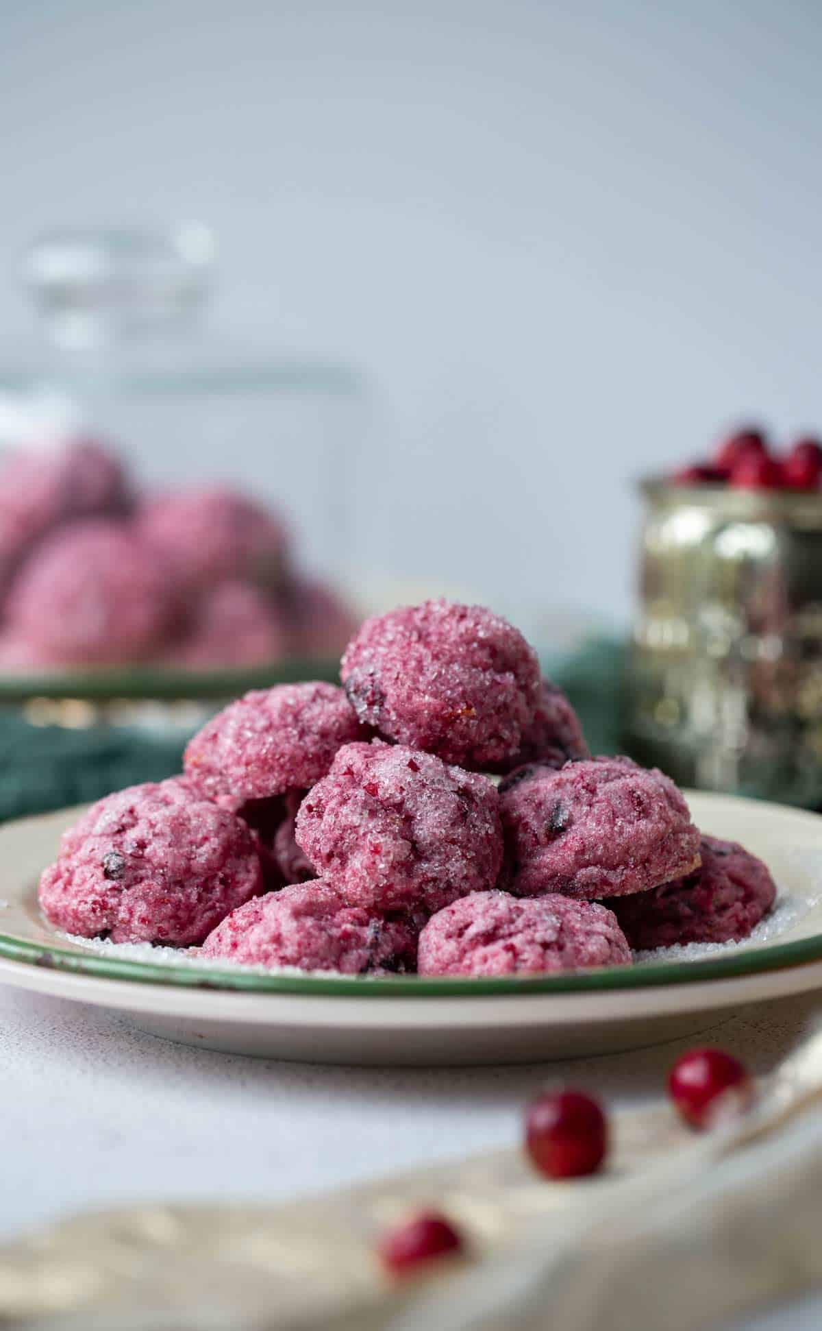 Sugar plum cranberry cookies